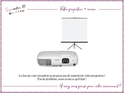 Vidéo-Projecteur + écran